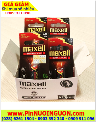 COMBO 01HỘP=10vỉ Pin Remote điều khiển Maxell 23A A23/ L1028 chính hãng _Giá chỉ 259.000/HỘP 10vỉ